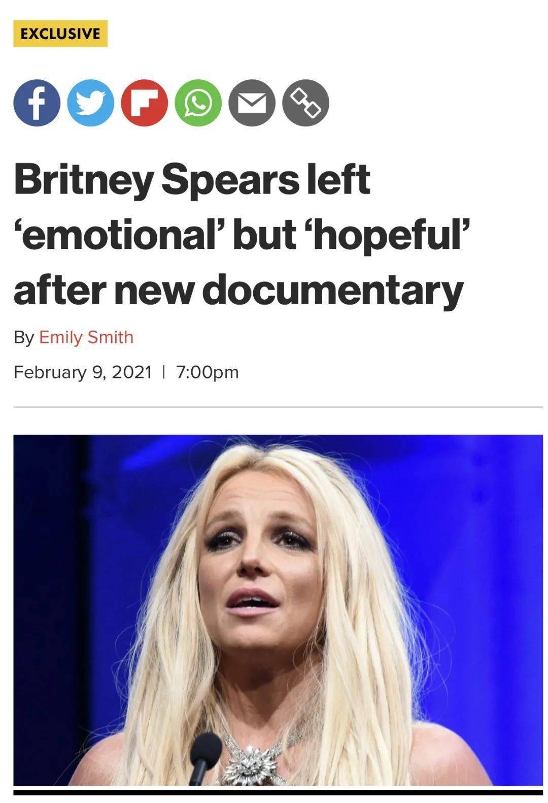 据报道布兰妮正在和一个好莱坞顶级女导演合作,她自己出境接受采访