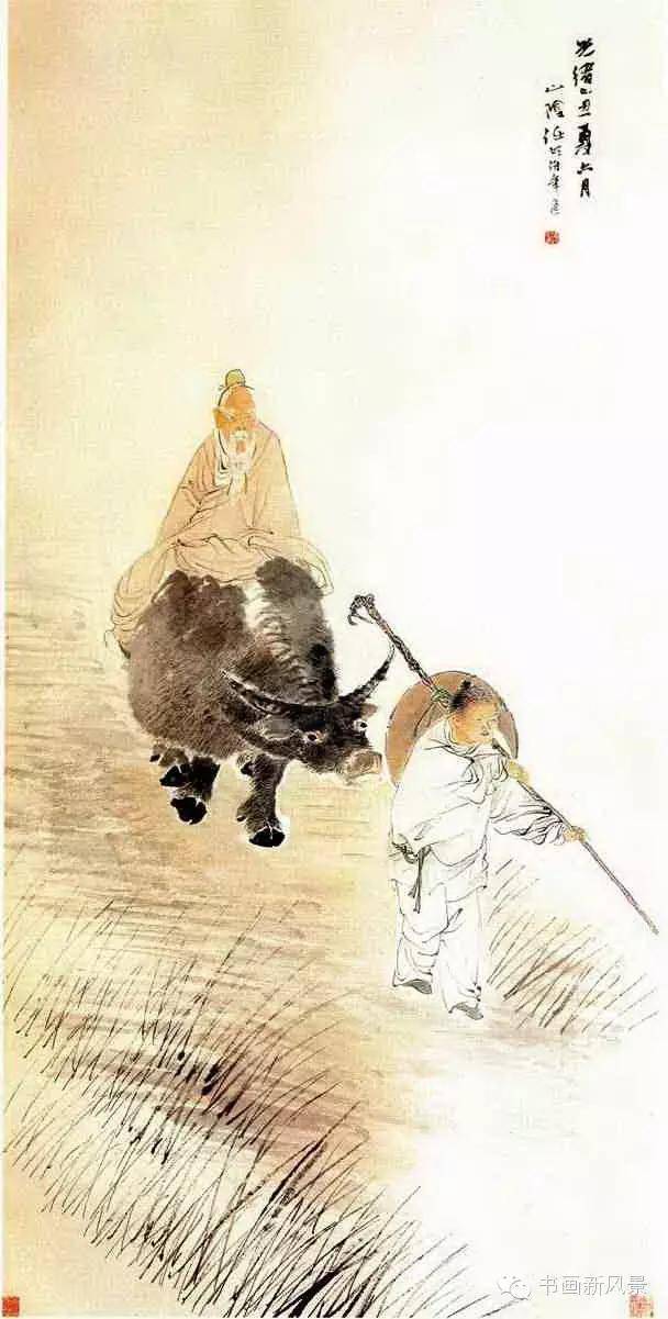 牛年牛画老子骑牛紫气东来