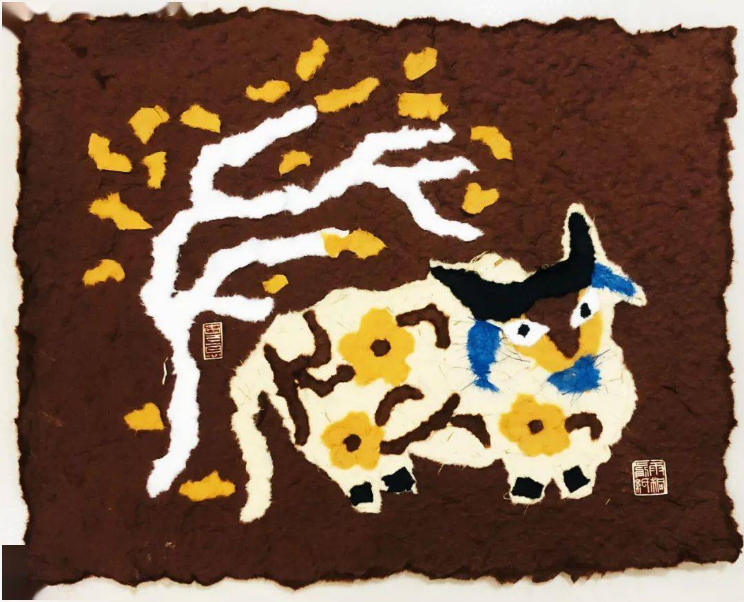 王继红撕纸作品——《福牛报春》快快来一起欣赏吧!