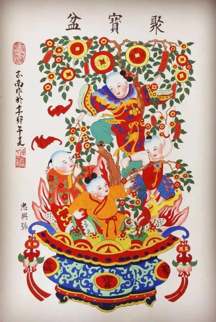 民间艺术的暗语有点强大寄托着他对家族多子多福的愿望最喜欢贴的是