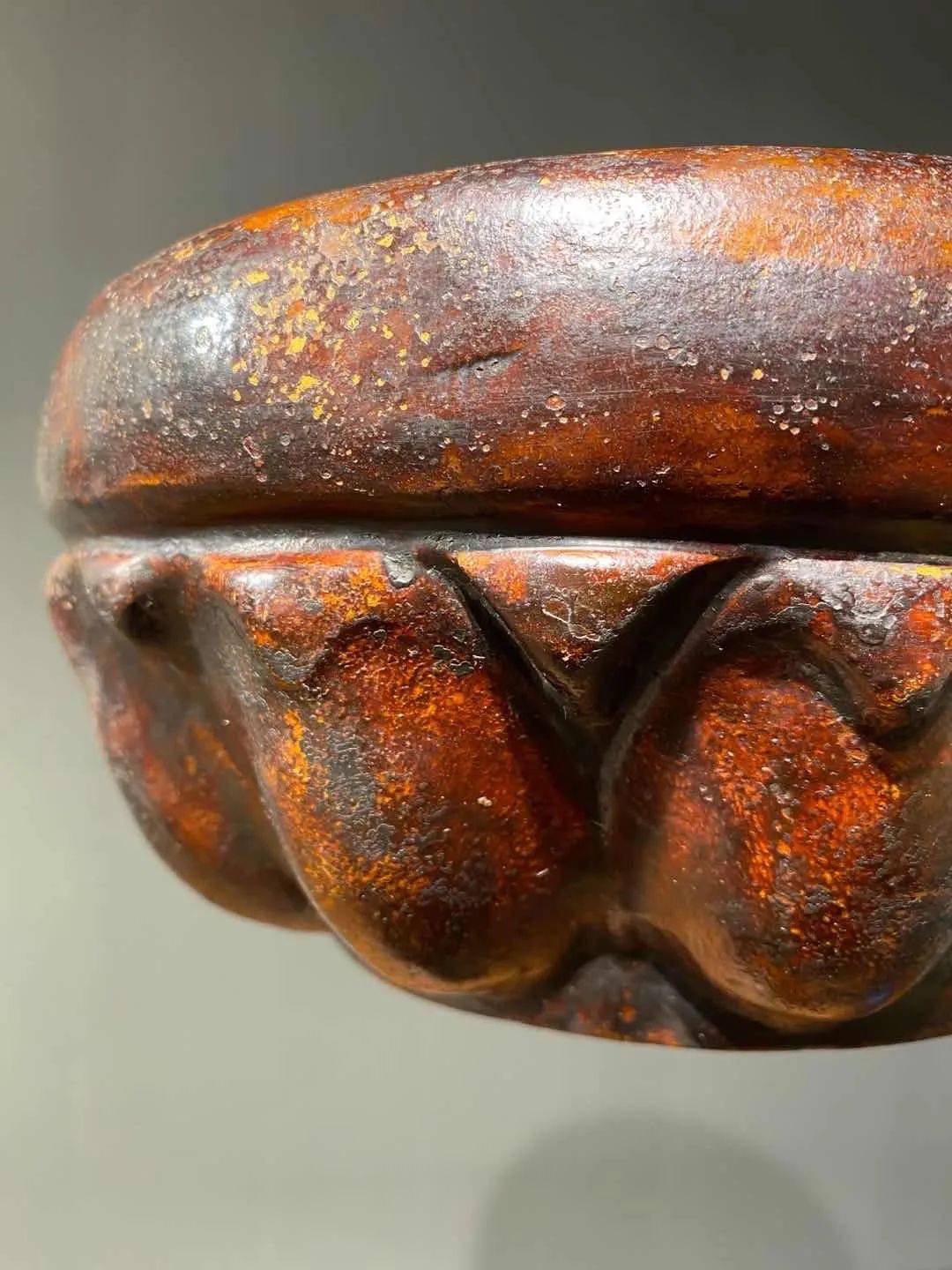 03硬木莲花形大佛钵