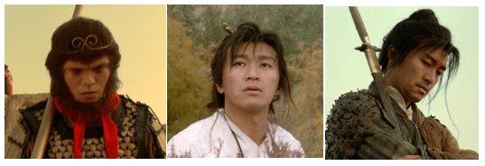 周星驰饰演至尊宝,孙悟空,夕阳武士.