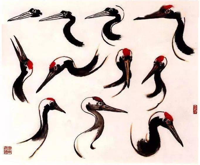 丹顶鹤写意画法教程上