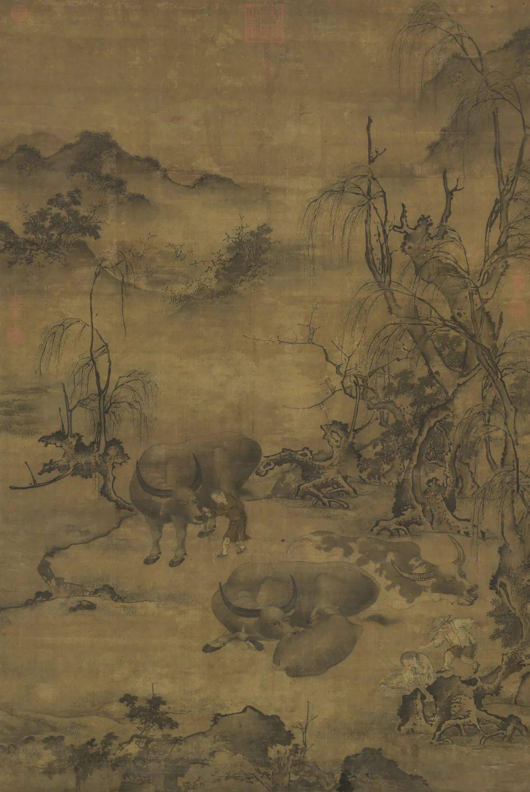 弘历 〔清代〕题晁补之老子骑牛图宋 晁補之 老子骑牛图南宋 李唐《百