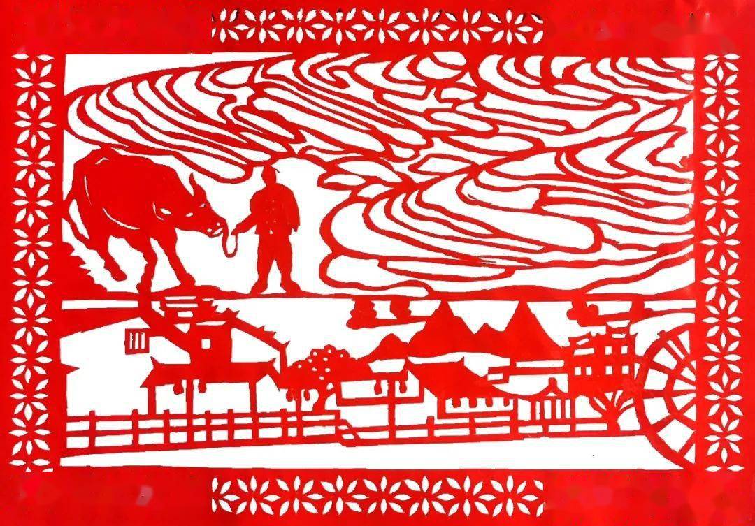 长汀剪纸红彤彤喜洋洋