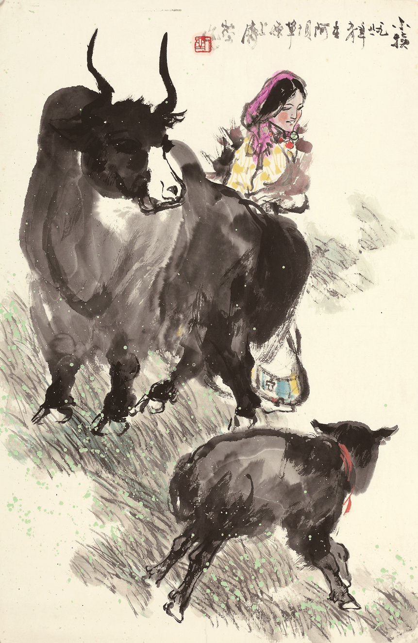 欣赏|这些牛画里,有春风_刘济荣