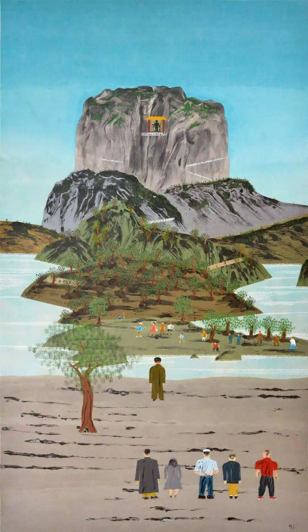 【中华艺术宫 | 收藏】夏阳《山水6号——农人碑》_作品