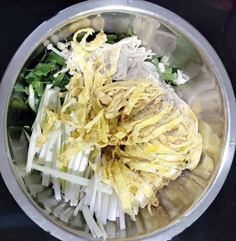 影像平谷我家美食35雞蛋絲拌金針菇