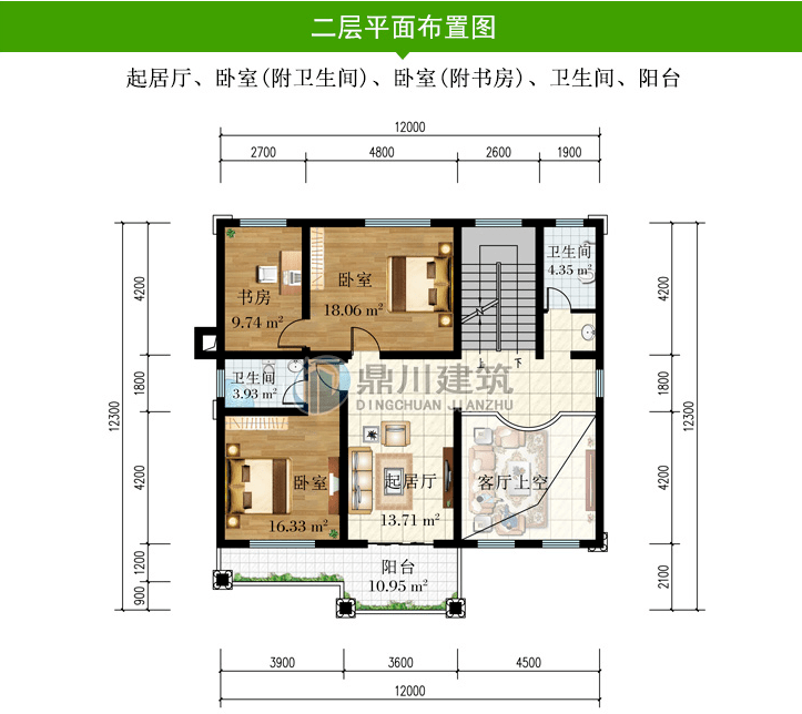 12米123米三层平屋顶别墅设计感十足美丽与实力并存