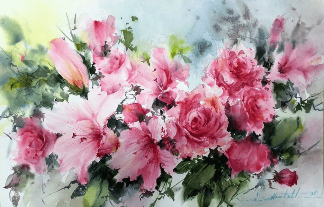 伊朗水彩画家——shirin nematzadeh 作品欣赏(花卉篇二)_侵权