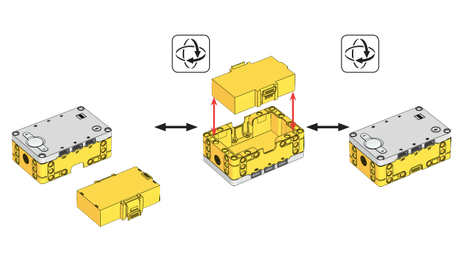 使用spike prime科創套裝你可以自行設計它包含計步器本身和擴充基座