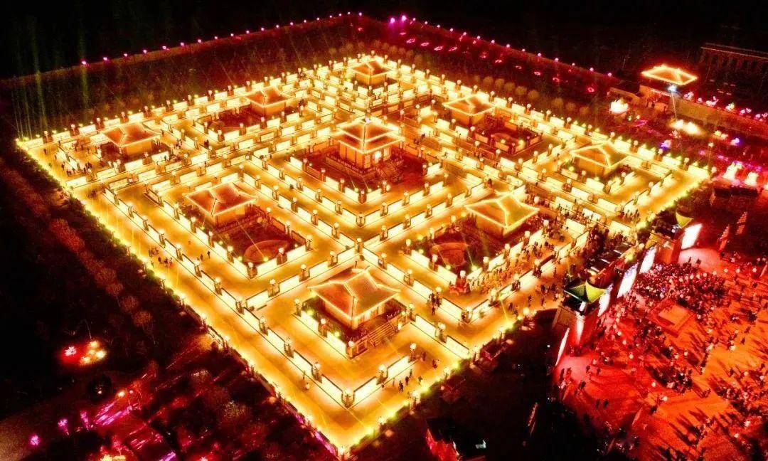 中国规模最大的灯阵，张掖“九曲黄河灯阵”启灯！