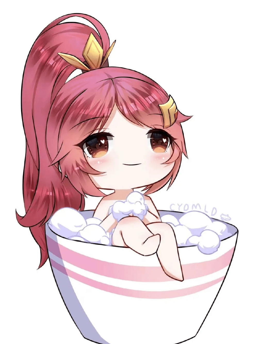 q版动漫王者荣耀沐浴图卡哇伊