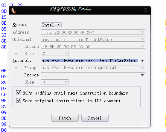 edit-patch program-assemble保存patch:edit-patch program-apply