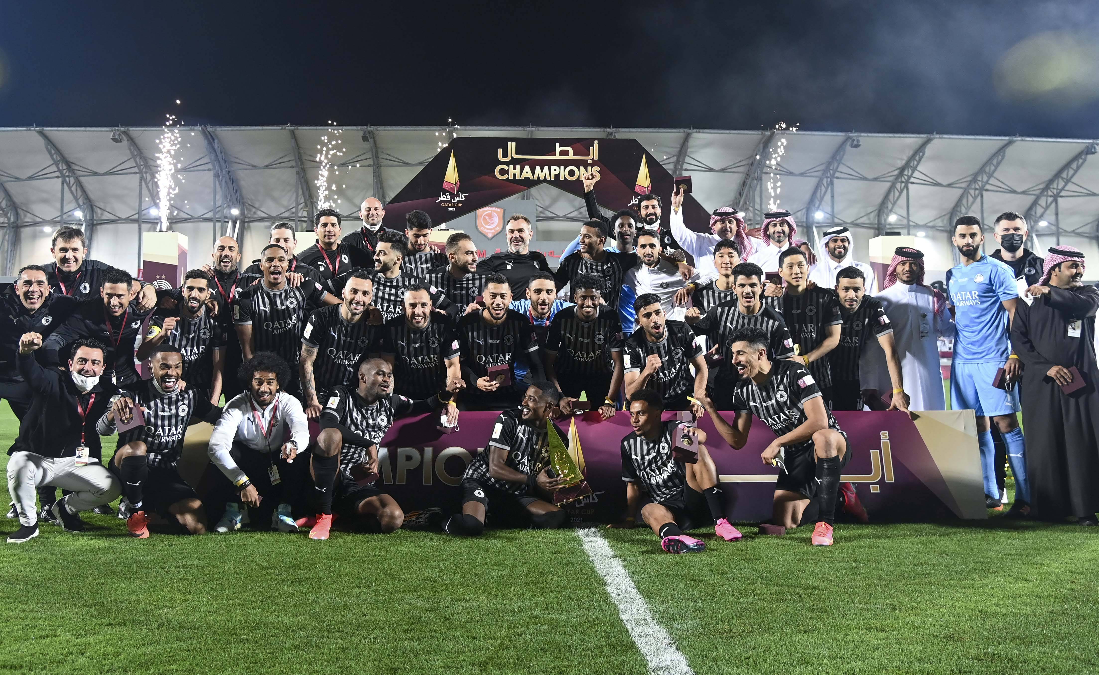 足球——卡塔尔杯:阿尔萨德队夺冠