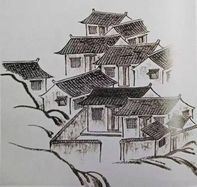 山水画房子的画法图片图片