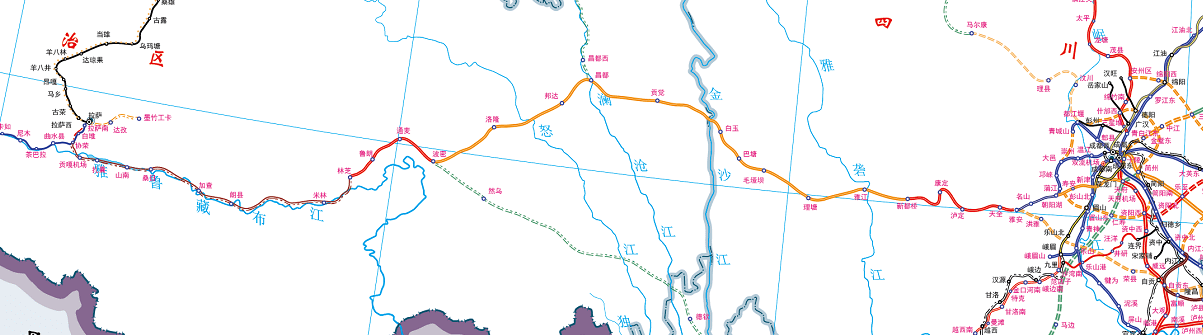 原創最新版全國鐵路規劃新增7條鐵路川藏鐵路擬年內全線開工