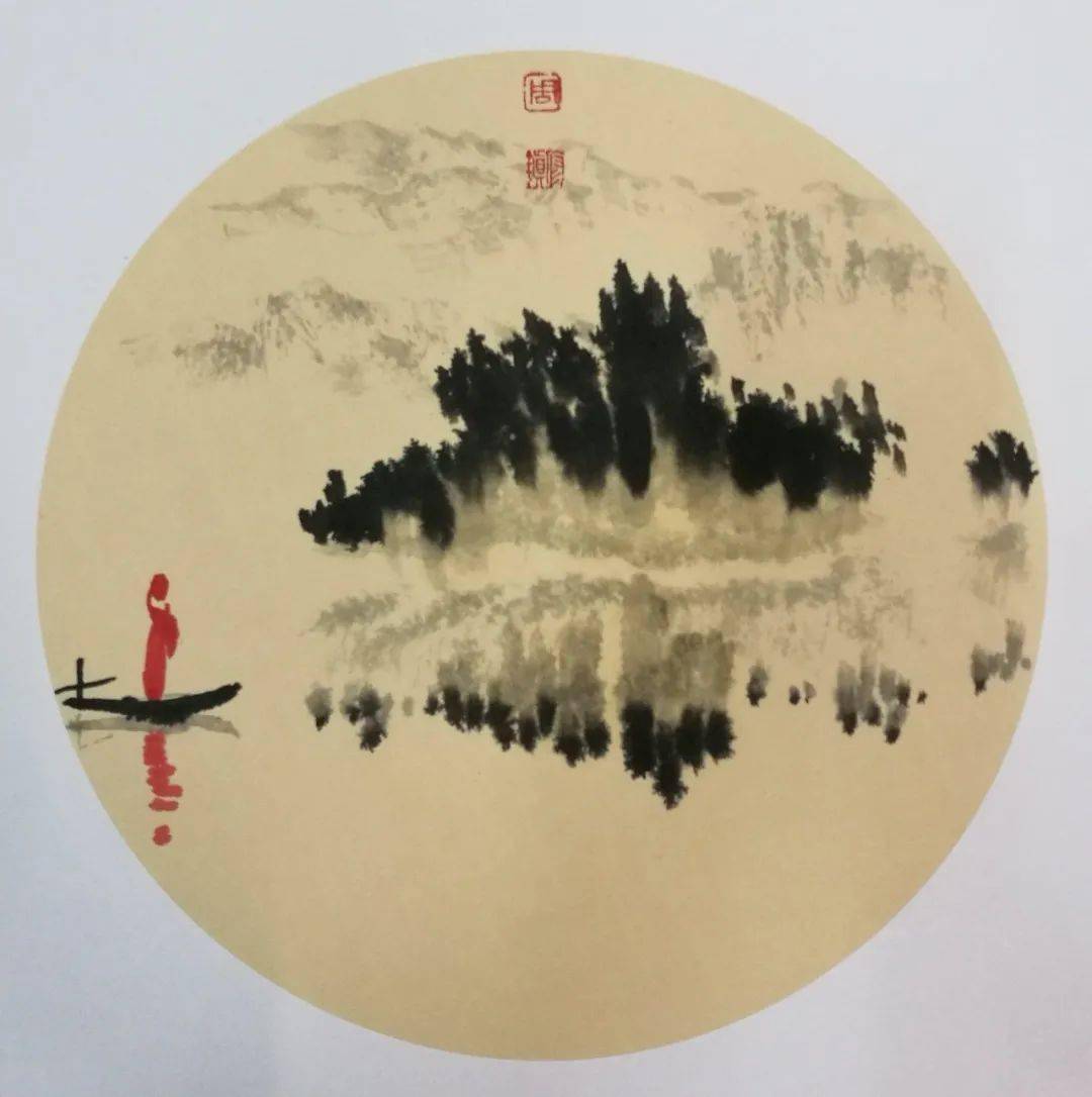 令观者净化心灵的小红人禅意画