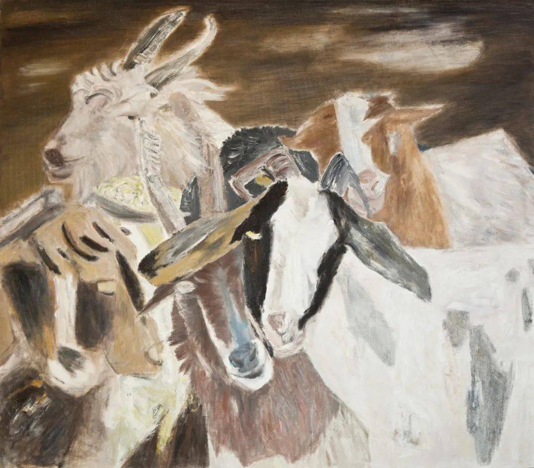 李克霞《羊之六》布面油画 140×160cm 2010年我的创作永远都是围绕着