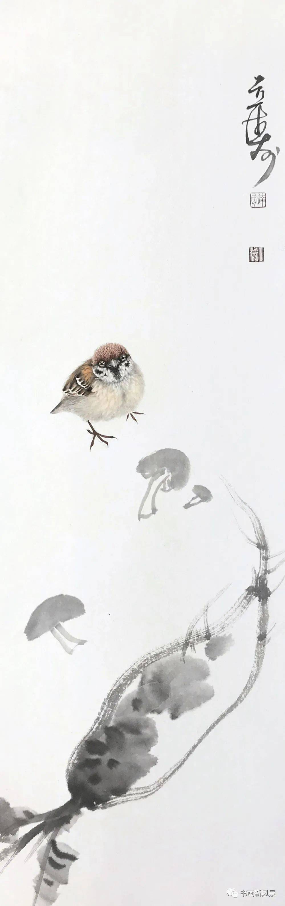 喜欢他画的小麻雀吗?