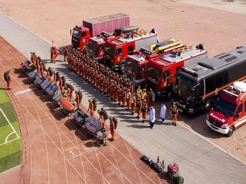 赴汤蹈火抚顺支队开展地震拉动演练
