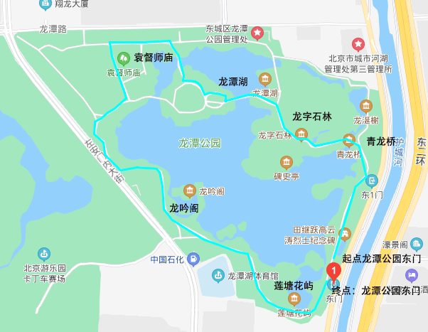 北京龙潭湖公园平面图图片