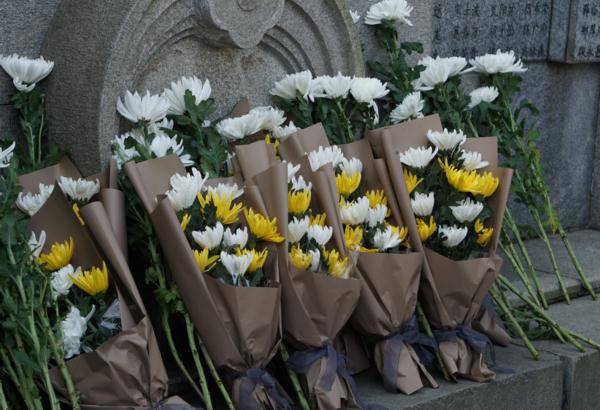 用1213朵菊花缅怀逝者祈愿和平南京大屠杀死难者遗属清明祭举行