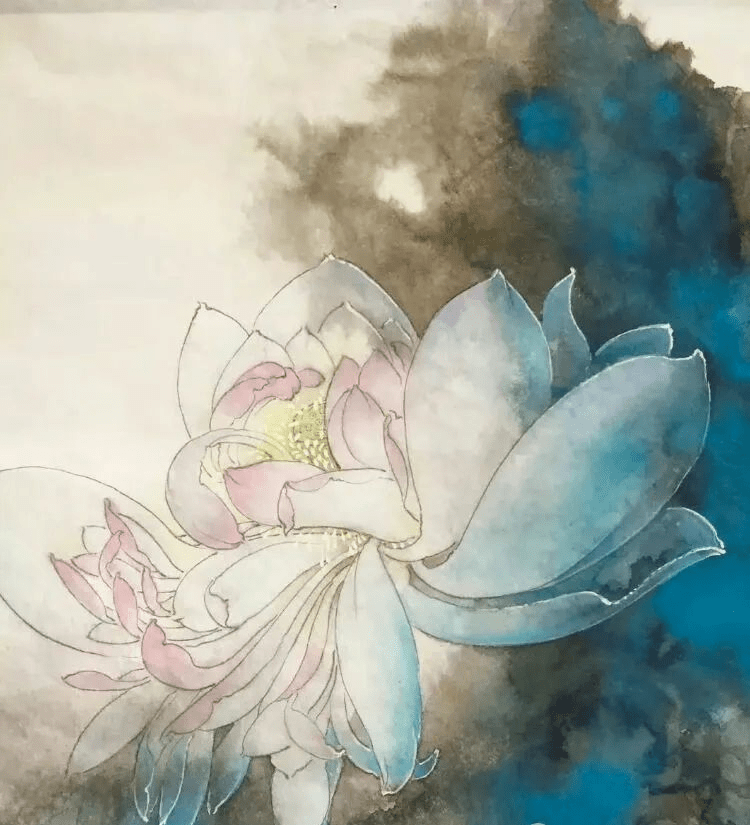 图文教程泼墨荷花画法刘金保工笔花鸟画教程