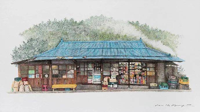 彩铅手绘建筑风景画