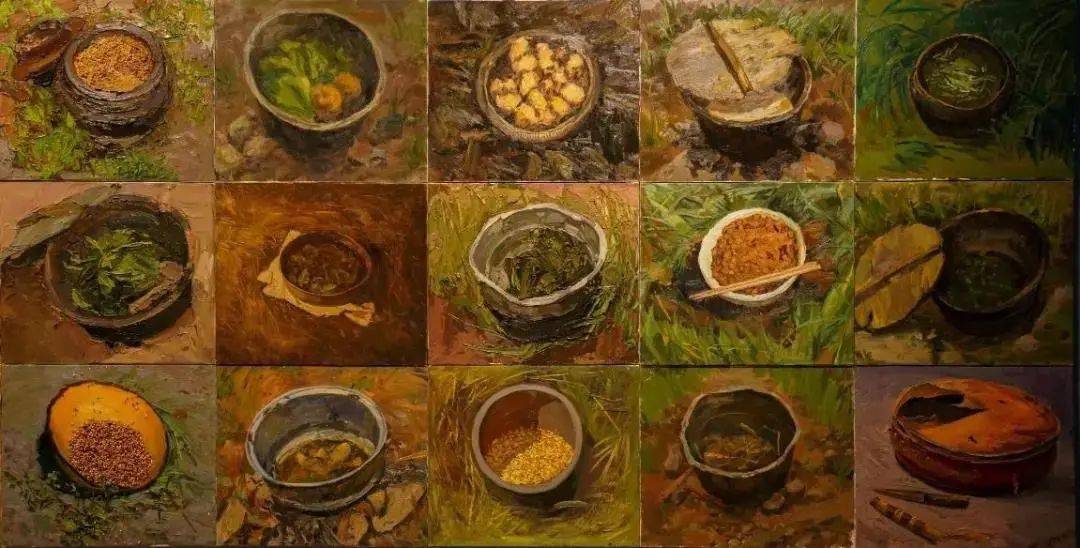 "功夫"展将延期至5月1日 | 看央美师生用一百幅油画绘出《红军食谱》