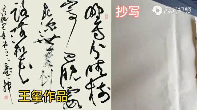 向高手学习抄袭王玺先生草书边听边品