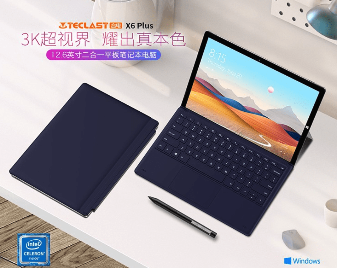 台电推出 X6 Plus 二合一 Win10 平板，搭载全贴合 3K 屏_接口