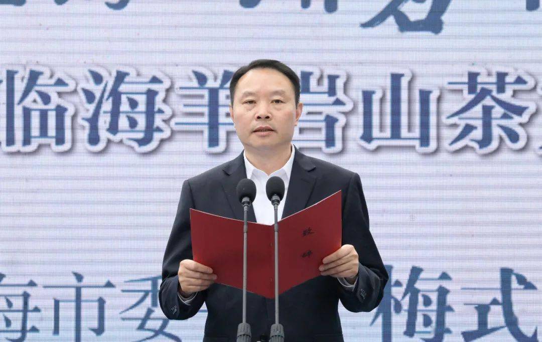 开幕式上,中共临海市委书记梅式苗致欢迎词,介绍了台州临海的区位优势