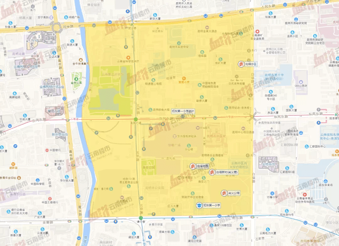 【盘龙区】2021年昆明小学划片地图③
