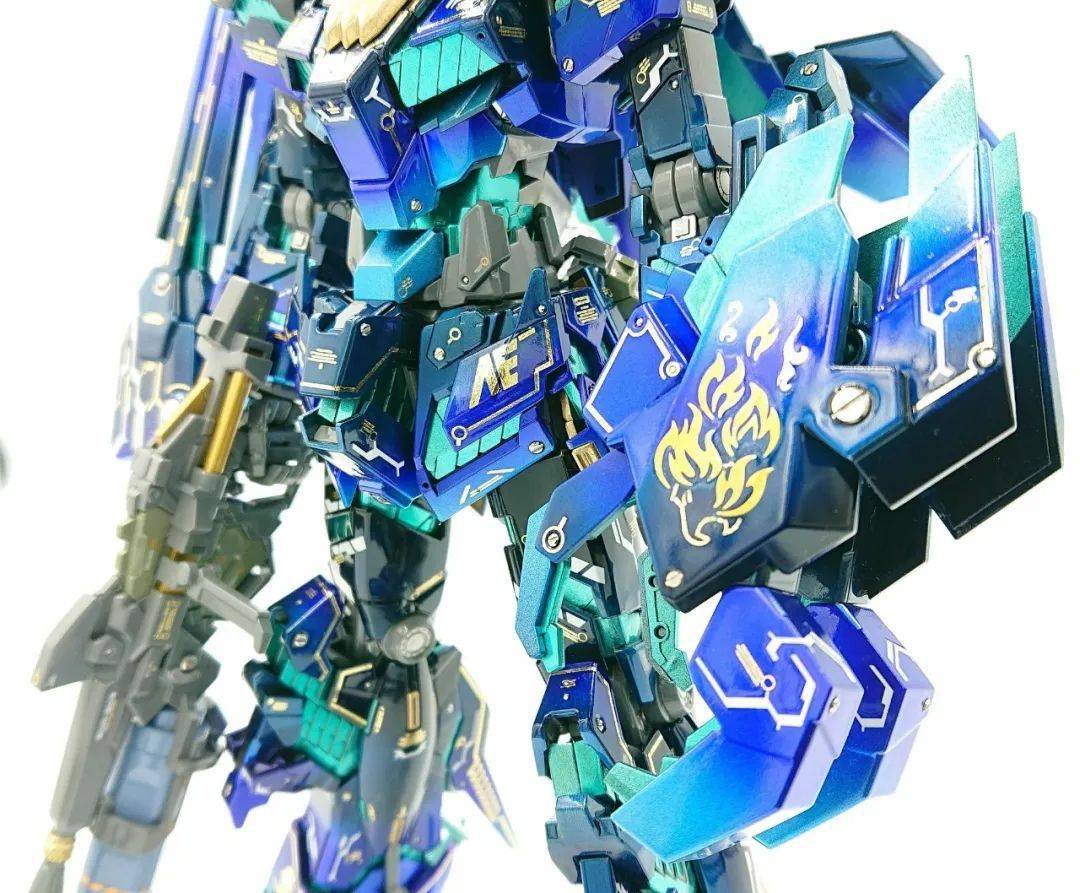 mg报丧女妖改色蓝紫渐变配金色贴纸很炫酷