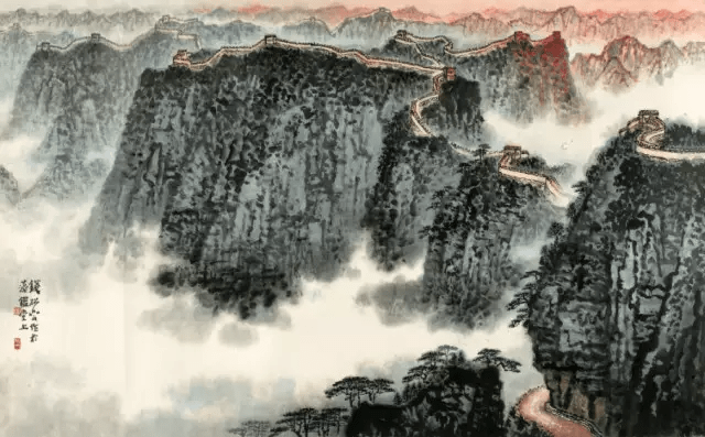 钱松嵒画长城,真壮阔_江苏