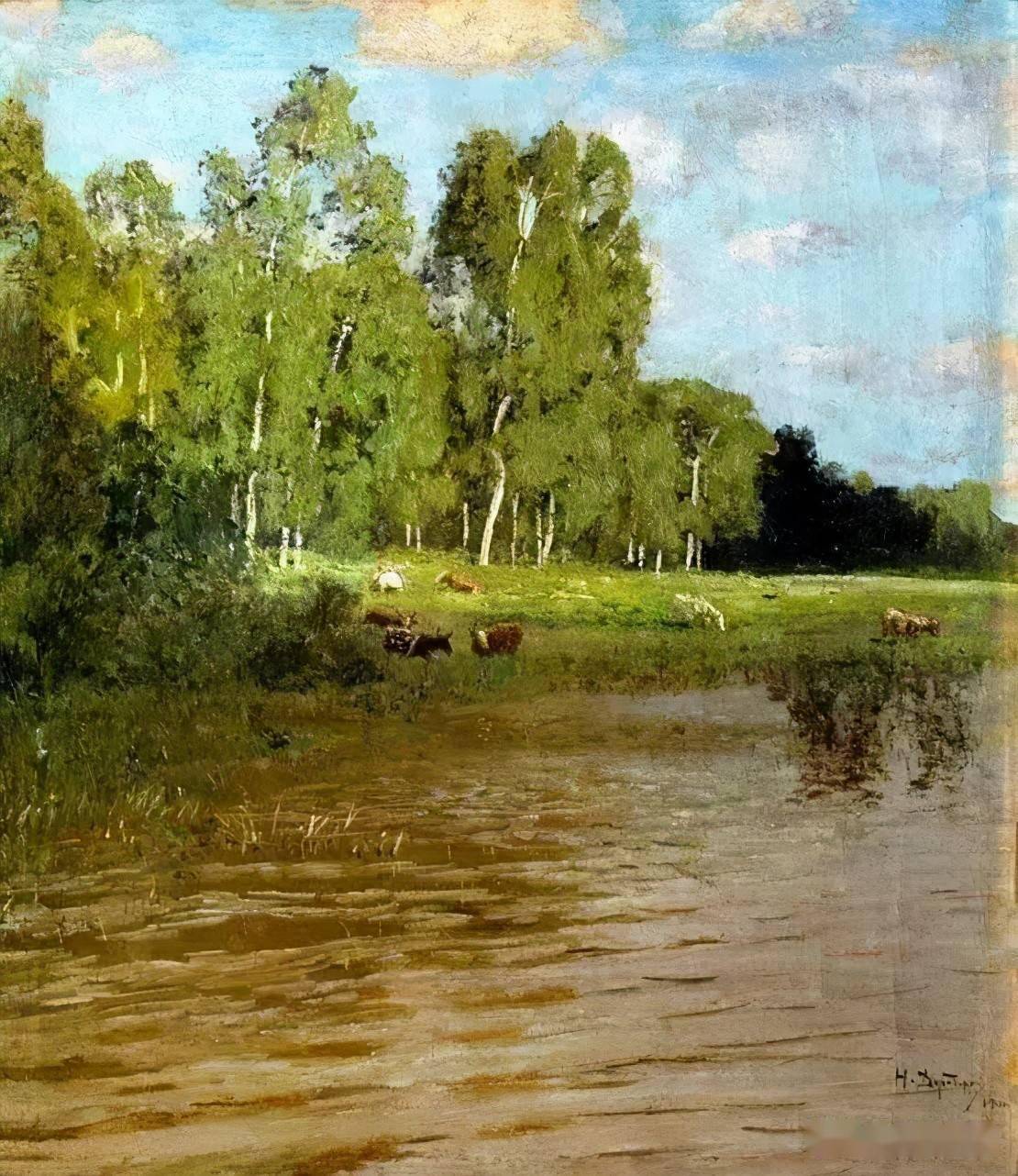 苏联油画风景作品图片