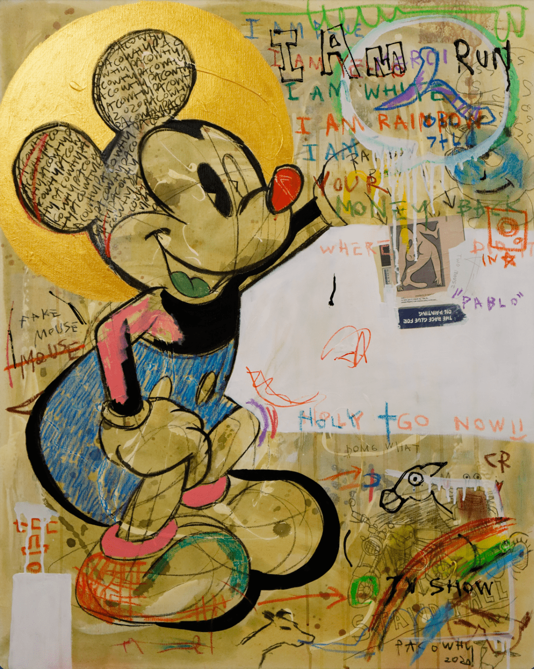 graphite, collage on canvas, 2020_shanghai, chinamadonna and