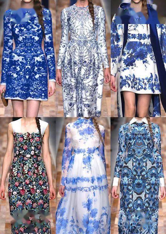 中国传统纹样 "之" 青花纹样!(当衣服染上青花)