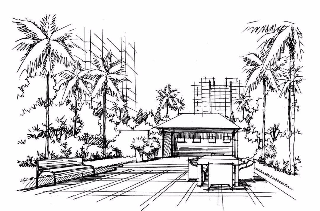 景观手绘线稿素材参考