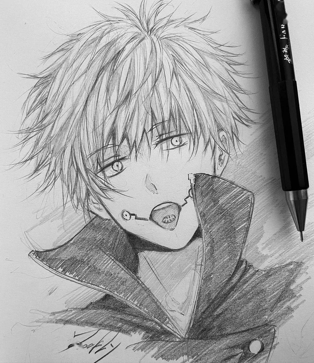 动漫不会上色?黑白铅笔也能画出佳作