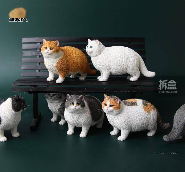 jxk.studio 1/6 肥猫系列 猫咪动物仿真模型 迷你gk摆件