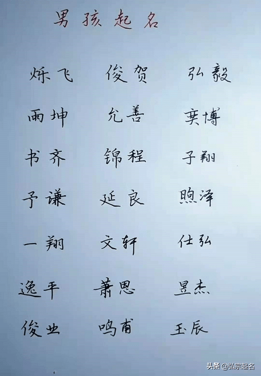 宝宝起名:潇洒的男孩名字,大气有寓意