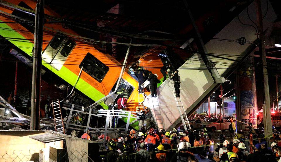 "可怕的悲剧!"墨西哥城地铁列车脱轨事故已致15死70伤