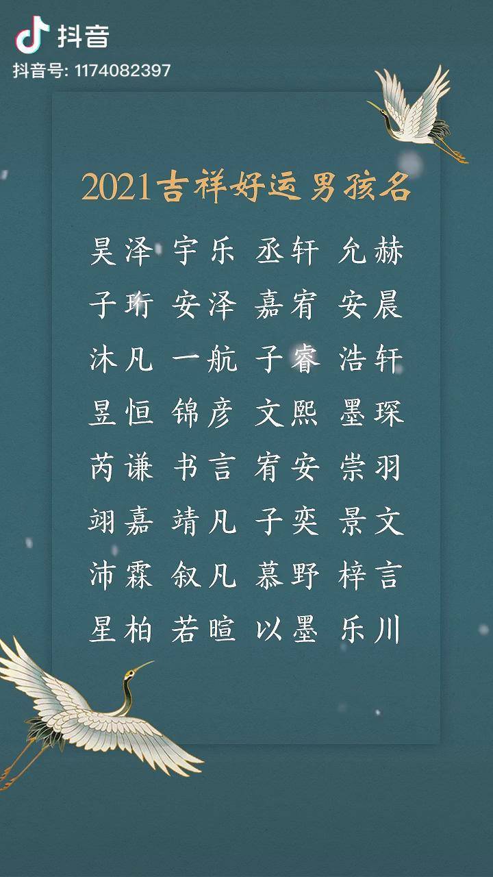 2021吉祥好运男孩名爸爸妈妈快收藏吧起名改名名字待产孕妇孕期