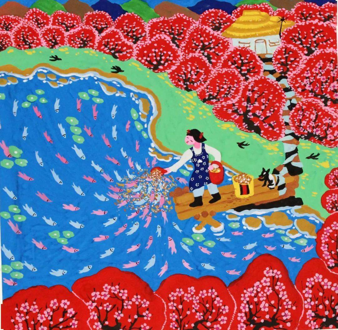 《喂鱼》(作者陈继光)