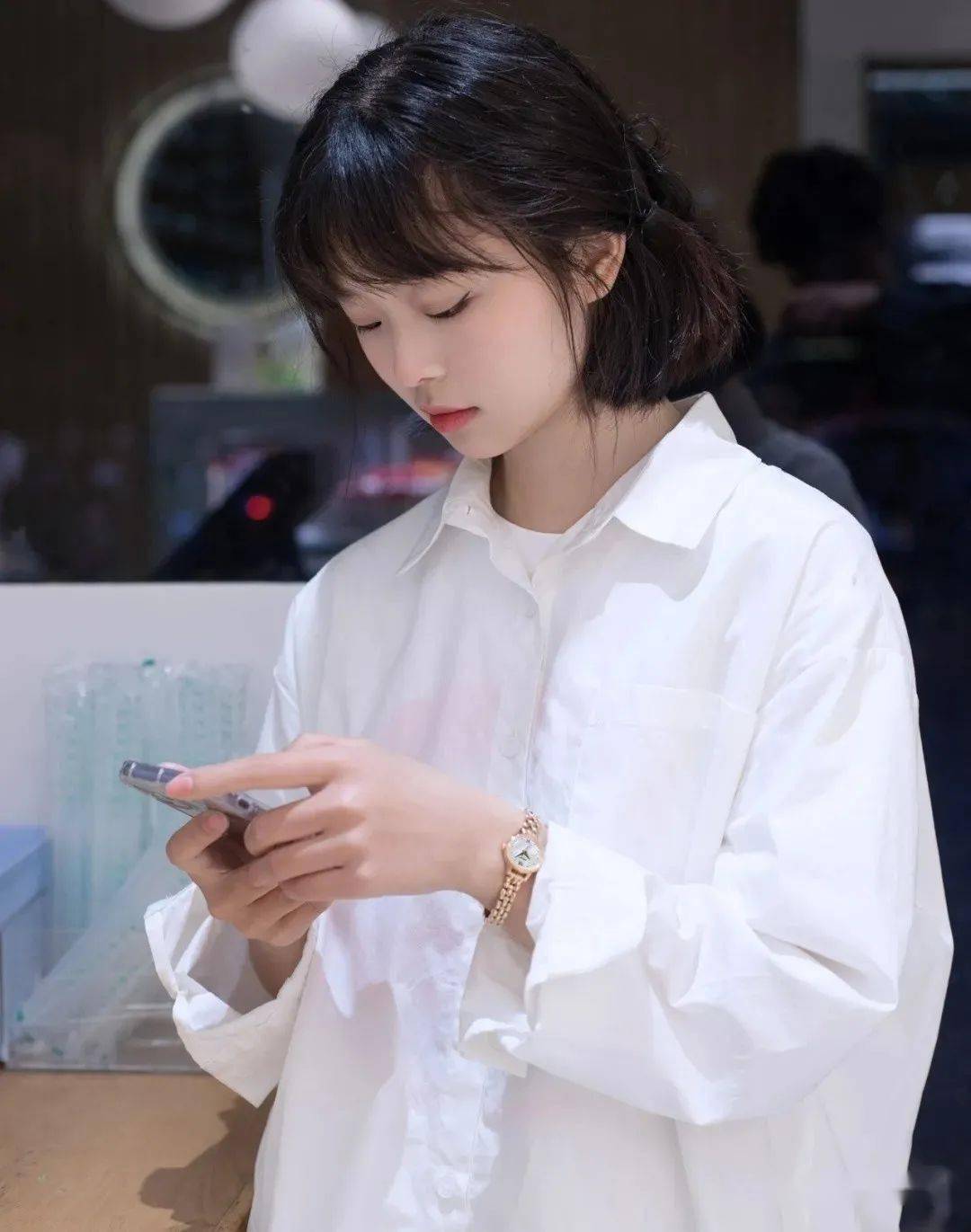 学生头免打理好减龄剪