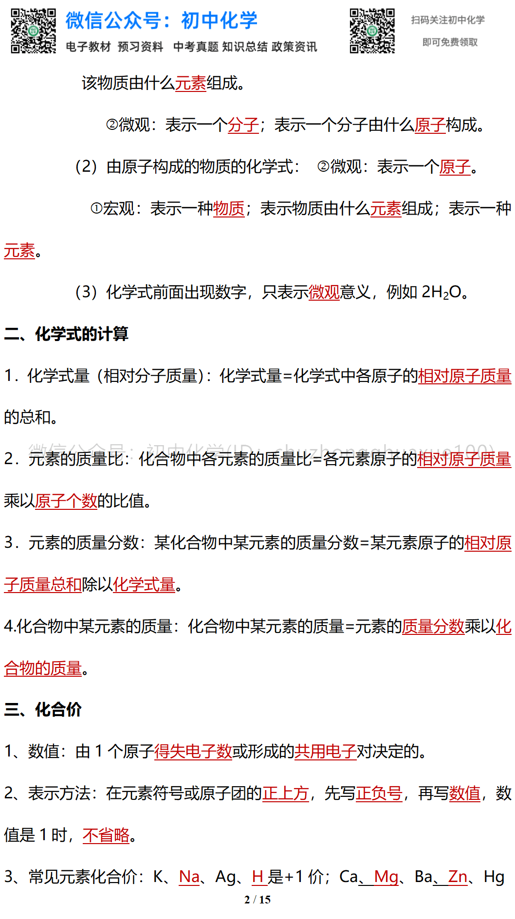 初中化学中考提分四大主题 化学式 化学用语 质量守恒定律 化学方程式 考试频道 中国启蒙教育