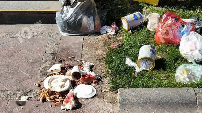 分类垃圾桶稍微有点远就有业主开始每天乱扔垃圾了…把楼下的垃圾桶