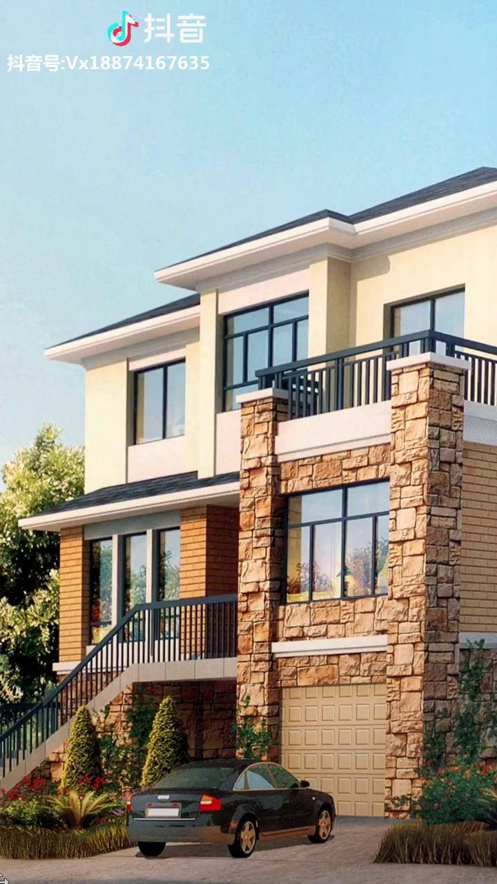 二层小别墅带一个架空层防潮停车又储物邻居们多说这样做很实用